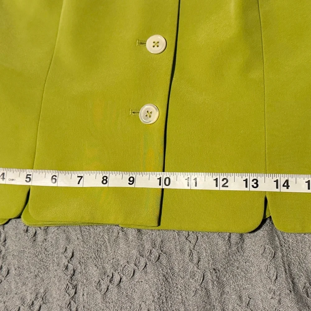 Liz Claiborne Silk Lime Green Women's Vest - Picture 7 of 10
